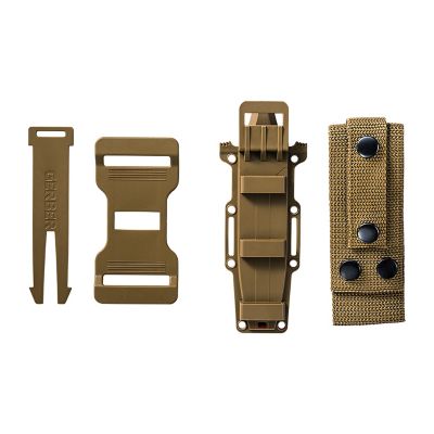 Image showing  Strongarm Black/Coyote Brown Serrated Edge Drop Point Fixed Knife