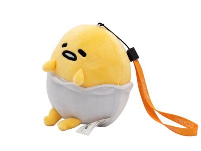 Teknofun Gudetama the Lazy Egg, Shell Small Size Soft Plush Toy, with Hand Strap, TF811385