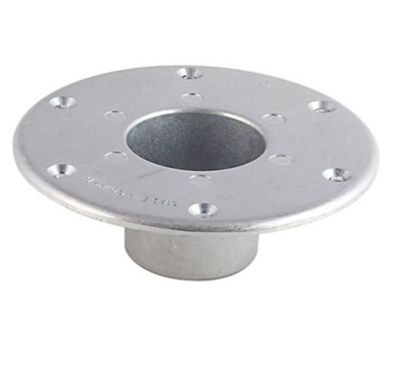 AP Products Chrome Plated Table Leg Pedestal Base, Round Flush Mount, 013-1112