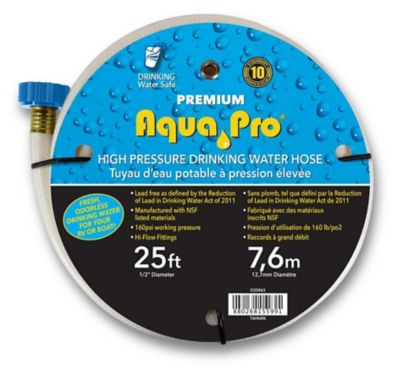 AquaPro 25 Foot Fresh Water Hose, 1/2 Inch Diameter, W20863