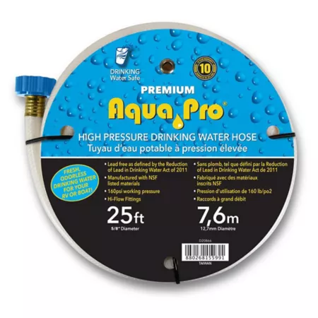 AquaPro 25 Feet Fresh Water Hose 5/8 Inch Diameter W20866 RV Parts