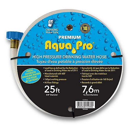 AquaPro 25 Foot Fresh Water Hose, 5/8 Inch Diameter, W20866
