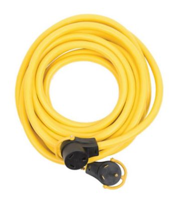 Image showing  30A Power Supply Cord, 3 Pin Male Plug and Female Socket Ends, 25 ft.