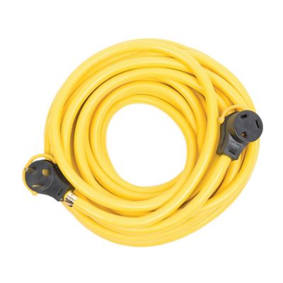Arcon 30A Power Supply Cord, 3 Pin Male Plug and Female Socket Ends, 50 ft.