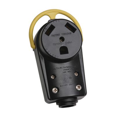 Image showing  30A Replacement Power Cord Plug End with Folding Head Handle, Female Ends