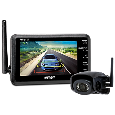 ASA Electronics Voyager Backup Camera ror Pre-Wired Systems, Rear End Mount, 4.3 Inch LCD Color Monitor, WVSXP43