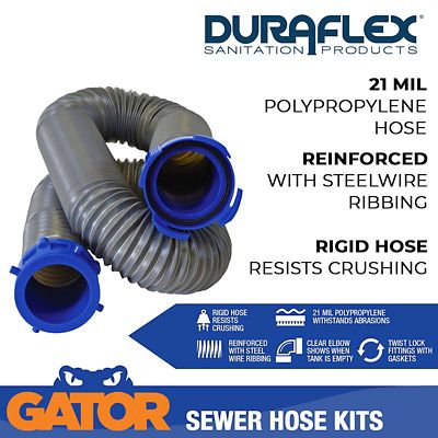 Image showing  Gator Sewer Hose Kit, 15 ft. Extended Length, 53 in. Compressed Length