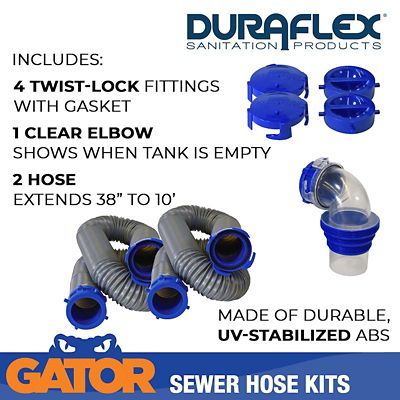 Image showing  Gator Sewer Hose Kit, 20 Foot Extended Length and 76 Inch Compressed Length, 22004