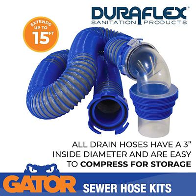 Image showing  Gator Sewer Hose Kit, 15 Foot Extended Length and 57 Inch Compressed Length, 22005