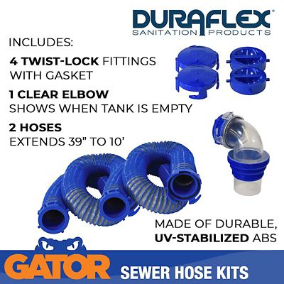 Image showing  Gator Sewer Hose Kit, 20 ft. Extended Length and 76 in. Compressed Length