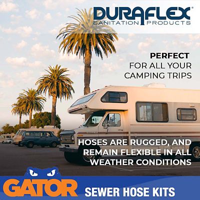 Image showing 5 th Duraflex Gator Sewer Hose Kit, 20 ft. Extended Length and 76 in. Compressed Length