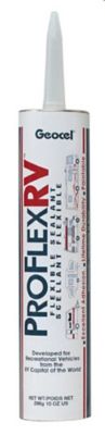 Geocel Pro Flex RV Roof Sealant, Bright White, 10 Ounce Cartridge, GC28127