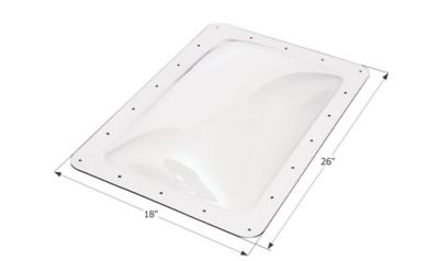Icon Rectangular Skylight, 4 Inch High Bubble Type Dome, Clear, 01820