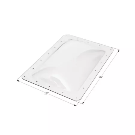 Icon Rectangular Skylight 4 Inch High Bubble Dome Clear 01820 RV Parts