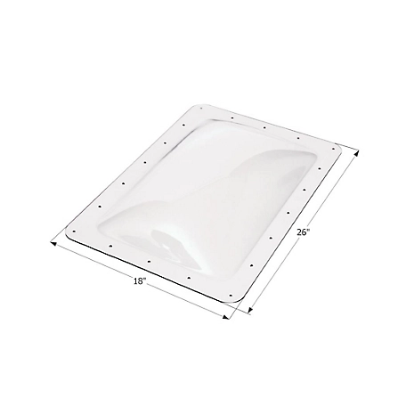 Icon Rectangular Skylight, 4 Inch High Bubble Type Dome, Clear, 01820
