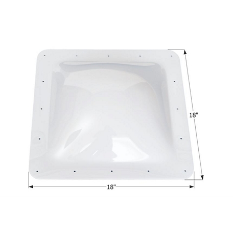Icon Square Skylight 4 Inch High Bubble Type Dome, White, 01817
