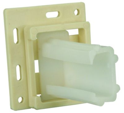 JR Products 70725 Drawer Slide Socket, C Shape, Plastic, Single