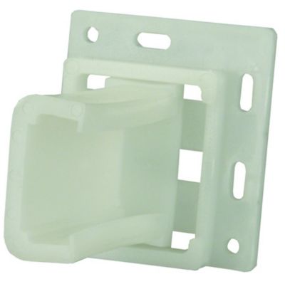 JR Products 70735 Drawer Slide Socket, C Shape, Adjustable, Plastic, Single