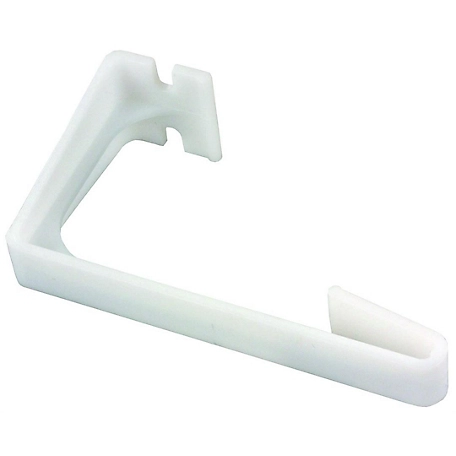 JR Products 81485 Window Curtain Retainer, White Plastic L-Shape, Set Of 2