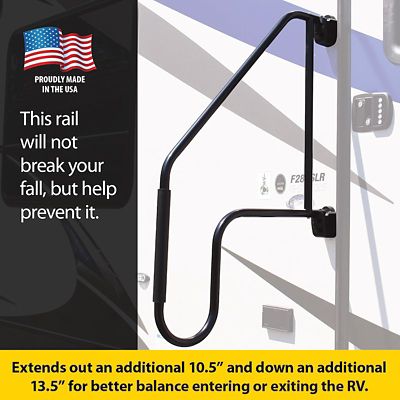 Image showing  Lend-a-Hand Entry Step Hand Rail, Black