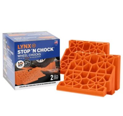 Tri-Lynx Stop N Chock Wheel Chocks, Pack of 2 Orange Chocks, 00018