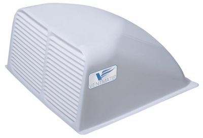 Ventmate Exterior Mount Roof Vent Cover with an Aerodynamic Design, White, 67310