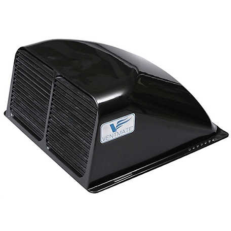 Ventmate Exterior Mount Roof Vent Cover with an Aerodynamic Design, Black, 67313