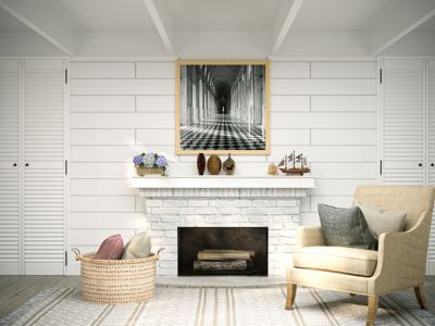 Image showing 6 th Dogberry Collections Cottage Fireplace Mantel Shelf, MCOTT7277WHITNONE