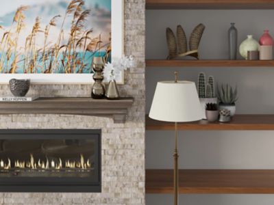 Image showing  72 in. French Corbel Fireplace Mantel Shelf, Ash Gray