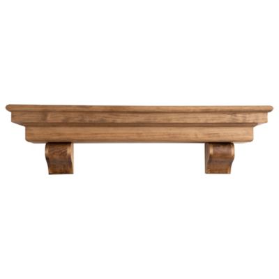 Image showing  48 in. French Corbel Fireplace Mantel Shelf, Aged Oak