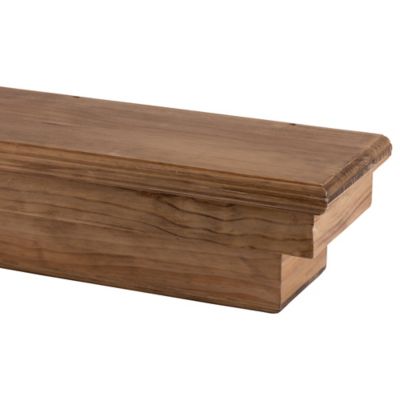 Image showing  48 in. French Corbel Fireplace Mantel Shelf, Aged Oak