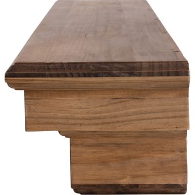 Image showing 5 th Dogberry Collections 60 in. French Corbel Fireplace Mantel Shelf, Aged Oak