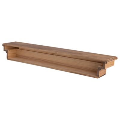 Image showing 6 th Dogberry Collections 60 in. French Corbel Fireplace Mantel Shelf, Aged Oak