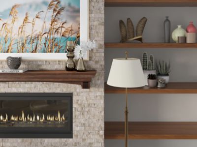 Image showing 11 th Dogberry Collections 60 in. French Corbel Fireplace Mantel Shelf, Aged Oak