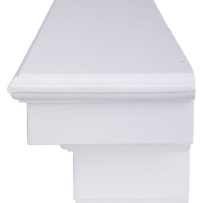 Image showing 5 th Dogberry Collections French Corbel Fireplace Mantel Shelf, MFCOR6077WHITNONE