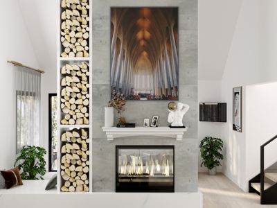 Image showing 8 th Dogberry Collections French Corbel Fireplace Mantel Shelf, MFCOR6077WHITNONE
