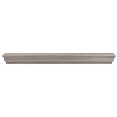 Dogberry Collections 48 in. Shaker Fireplace Mantel Shelf, Ash Gray