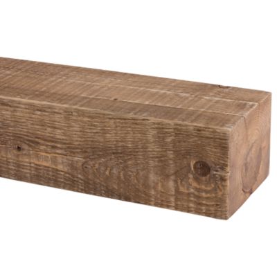 Image showing  48 in. Solid Beam Fireplace Mantel Shelf, Aged Oak