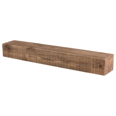 Image showing  72 in. Solid Beam Fireplace Mantel Shelf, Aged Oak