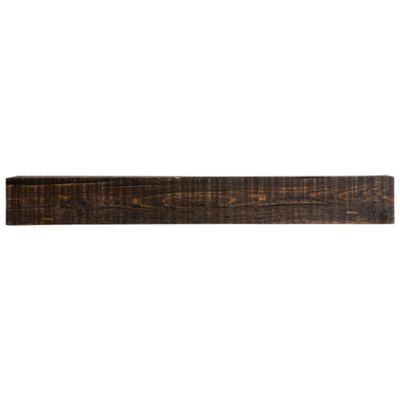 Dogberry Collections Solid Beam Fireplace Mantel Shelf, MSOLD7206DKCHNONE