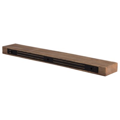 Image showing 5 th Dogberry Collections 72 in. Solid Timber Floating Shelf, Aged Oak