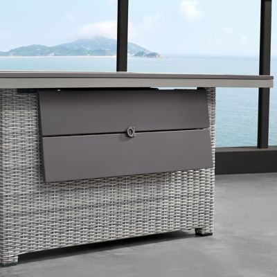 Image showing 8 th Deko Living Tricarico Outdoor Patio Set & Gas Firepit