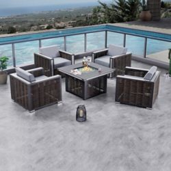 Outdoor Gas Firepit Patio Sets