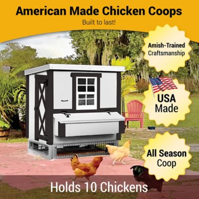 Image showing  Medium Farmhouse Chicken Coop, 10 Chicken Capacity