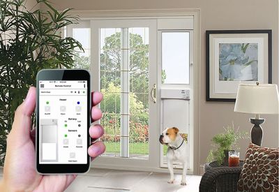 Image showing  Power Pet Door Patio Panel for Sliding Glass Doors, Wi-Fi Smartphone Controlled, PX1-SRE-WF