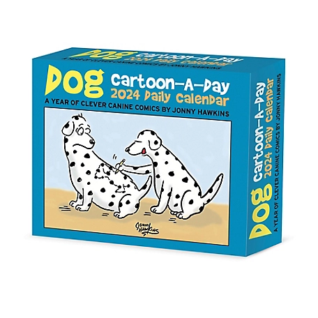Willow Creek Press Dog Cartoon-A-Day 2024 Box Calendar, 37249