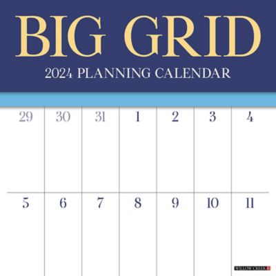 Willow Creek Press Big Grid (Jewel) 2024 Wall Calendar, 32466