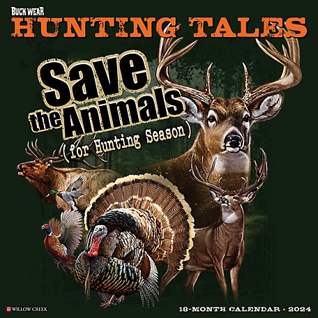 Willow Creek Press Buck Wear's Hunting Tales 2024 Wall Calendar, 32688
