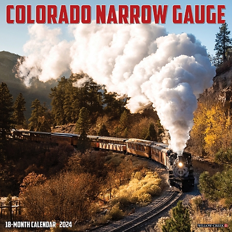 Willow Creek Press Colorado Narrow Gauge Railroads 2024 Wall Calendar, 33197