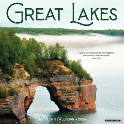Willow Creek Press Great Lakes 2024 Wall Calendar, 33791